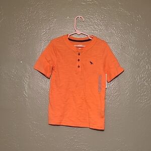 Carters Orange Kids Henley Boys Shirt NWT Size 5